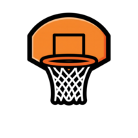 Orange Basketball Hoop Backboard Net Icon isolated on a transparent background image png
