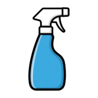 Light Blue Spray Bottle Cleaning Product Icon isolated on a transparent background png