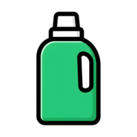 Green Plastic Bottle Detergent Container Icon isolated on a transparent background png
