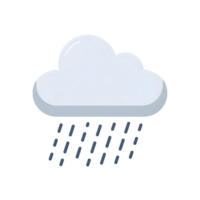Light Blue Cloud with Dark Gray Rain Drops Icon isolated on a transparent background png