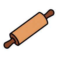 Light Orange Wooden Rolling Pin Baking Icon isolated on a transparent background png