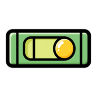 Green Yellow Rectangle Button Switch Icon isolated on a transparent background image png