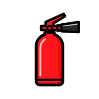 Red Fire Extinguisher Icon Safety Equipment Symbol isolated on a transparent background png