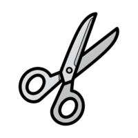 Silver Scissors Icon Graphic Design Element isolated on a transparent background png