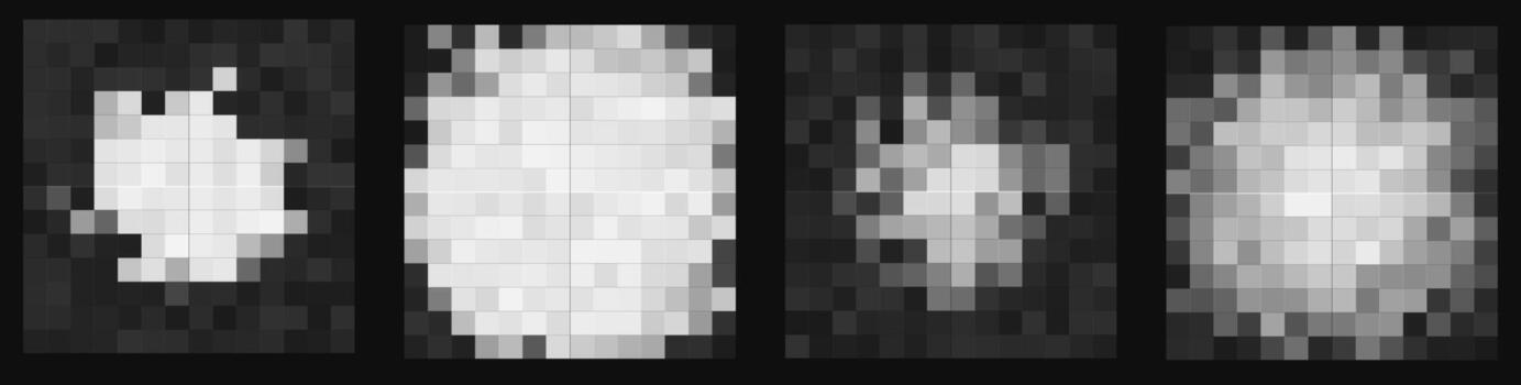 Monochrome Pixelate Censor Blur Effects Set for Pixel-Based Censorship and Visual Masking Uses. Illustration. vector