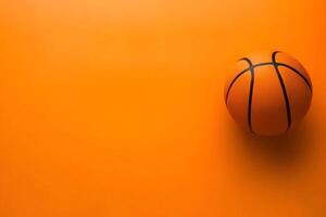 Orange Basketball on Vibrant Background Sport and Recreation Imagery. photo