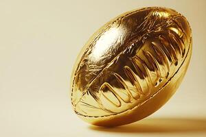 Golden Australian Rules Football A Luxurious 3D Render. photo