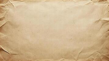 Aged parchment sheet displays a crinkled surface, offering a rustic and vintage look photo