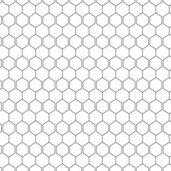 Honeycomb seamless pattern. graphic line illustration. abstract line drawing. Seamless texture of honeycomb, hexagons abstract background for design wallpaper, packaging, covering, fabric vector