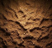 Close-Up of Rough Earth Texture with Pebbles and Granules photo