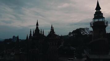 Silhouette of a Castle Against a Moody Sky video