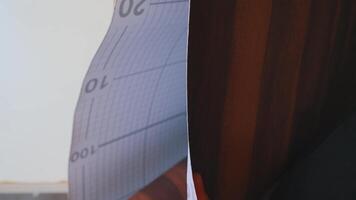 Close-Up of a Folded Ruler Paper video
