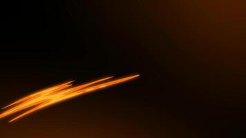 Stylized fire slash animation with orange flames on dark background. Handdrawn 2D looping effect for action or fantasy scenes. video