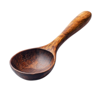 Rustic Filipino Wooden Serving Spoon Isolated on Transparent Background png