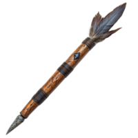 Decorative Native American Hunting Spear Isolated on Transparent Background png