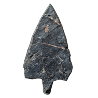 Native American Obsidian Arrowhead Isolated on Transparent Background png
