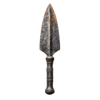 Traditional Spearhead with Textured Iron Isolated on Transparent Background png