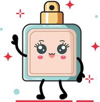 Cute Perfume Makeup Character vector