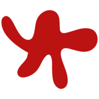 a red and white splotch on a transparent background png