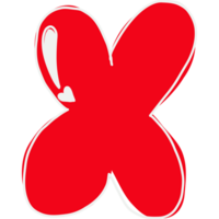 a red x with a heart png