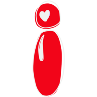 A red i alphabet png
