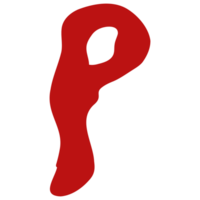a red letter p with a white background png