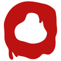 a red circle with a white outline png