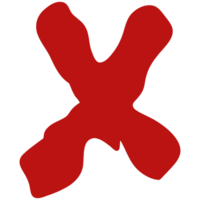 a red x with a white outline on a transparent background png