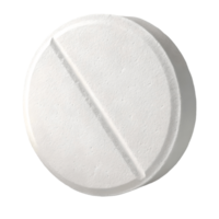 White Pill with Scoring Line Medication, Pharmaceutical, and Healthcare Image for Medical Concepts and Treatment, Isolated Transparent Background png