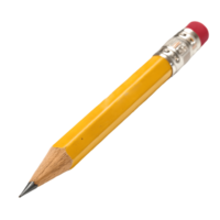 Yellow Pencil Isolated , Sharpened Tip, Writing Tool, School Supplies, Educational Object, Office Stationery, Classic Design, Creative, Simple Transparent Background png