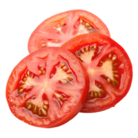 Fresh Tomato Slices Stacked, Close Up, Vibrant Red, Healthy Eating, Isolated for Culinary and Food Photography Transparent Background png