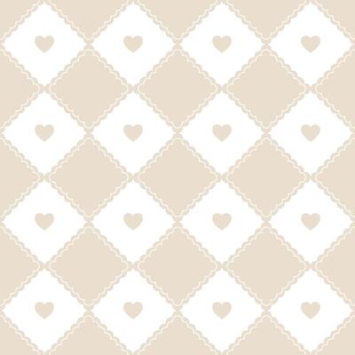 Lace geometric seamless pattern rhombus with hearts. repeating pattern gingham texture