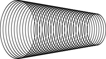 Abstract geometric pattern of concentric ellipses forming a tunnel or cone shape vector