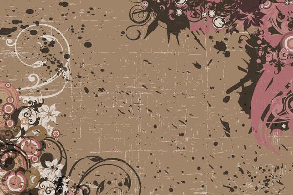 unique flower grunge element decorative background