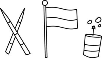 Independence icons celebrating freedom and pride vector
