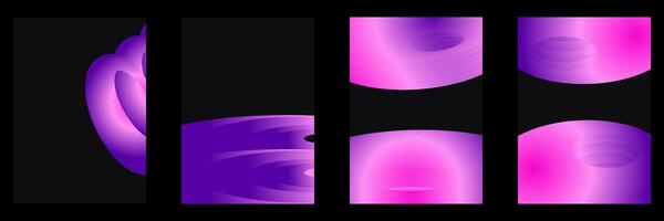 Set of abstract gradient backgrounds illustration for your graphic design. vector