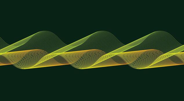 Blend Wavy Curved Lines Background Green Gradient Abstract Design Illustration vector