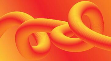 3D Flowing Blend Abstract Background Orange Color Gradient Design Illustration vector