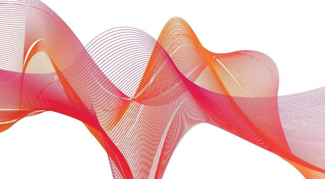 Blend Curved Wavy Lines Pink Gradient Abstract Background Design Illustration vector