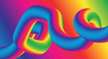 3D Flowing Blend Abstract Background Gradient Colorful Design Illustration vector