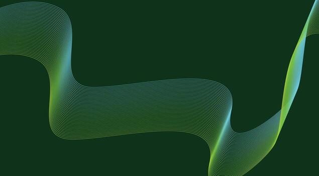 Blend Wave Background Green Cyan Gradient Abstract Design Illustration vector