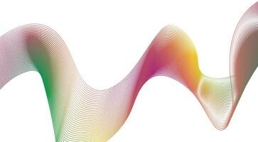 Blend Wavy Curved Abstract Multicolor Gradient Design Illustration vector