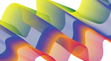 Blend Curved Wavy Lines Colorful Gradient Abstract Background Design Illustration vector