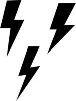 Three black lightning bolt symbols arranged in a cluster isolated on white background vector