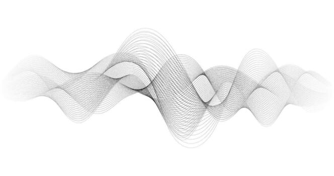 Abstract Audio waves particle on a white background illustration Telecommunication Technology Design vector