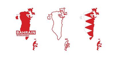Set of isolated bahrain maps. bahrain flag overlaid with flag proportions. Maps and traveling around the world vector