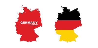 Set of isolated germany maps. germany flag overlaid with flag proportions. Maps and traveling around the world vector