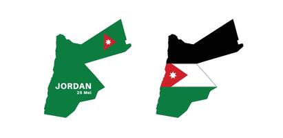 Set of isolated jordan maps. jordan flag overlaid with flag proportions. Maps and traveling around the world vector