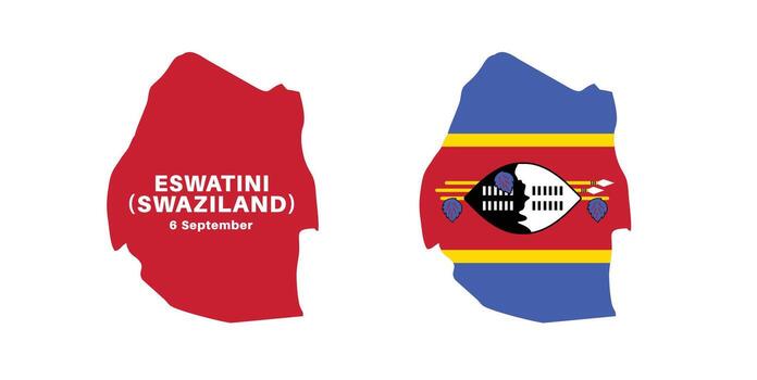 Set of isolated eswatiti maps. eswatiti swaziland flag overlaid with flag proportions. Maps and traveling around the world vector