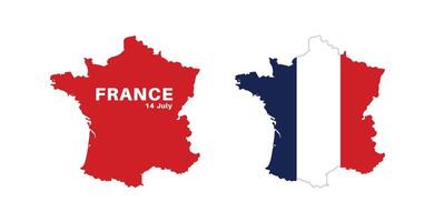 Set of isolated france maps. france flag overlaid with flag proportions. Maps and traveling around the world vector